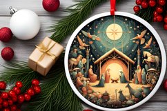 Round Christmas Ornament Sublimation|Clipart Product Image 2