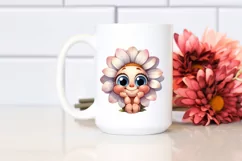 Expressive Funny Baby Face Flower PNG Product Image 2