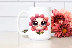 Expressive Funny Baby Face Flower PNG Product Image 2