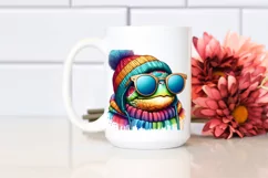 Quirky Turtle Portrait with Hat, Transparent PNG Product Image 2