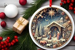 Round Christmas Ornament Sublimation|Clipart Product Image 2