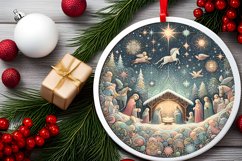 Round Christmas Ornament Sublimation|Clipart Product Image 2