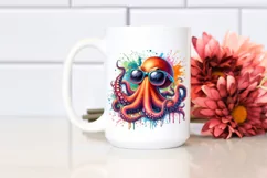 Colorful Quirky Octopus Art Clipart Product Image 2
