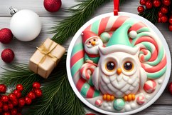 Round Christmas Ornament Sublimation|Clipart Product Image 2