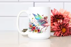Cute Fairy Tumbling with Flower Petals | Sublimation | Product Image 2