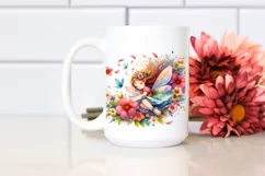 Cute Fairy Tumbling with Flower Petals | Sublimation | Product Image 2