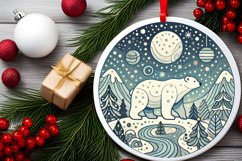 Round Christmas Ornament Sublimation|Clipart Product Image 2