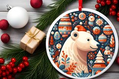 Round Christmas Ornament Sublimation|Clipart Product Image 2