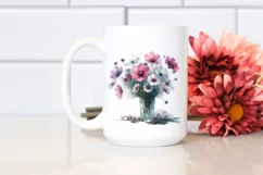 Watercolor Filled with Cosmos | Sublimation | Clipart Product Image 2