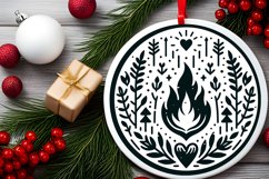 Round Christmas Ornament Sublimation|Clipart Product Image 2