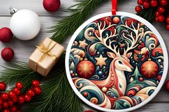 Round Christmas Ornament Sublimation|Clipart Product Image 2