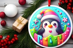Round Christmas Ornament Sublimation|Clipart Product Image 2