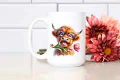 Highland Cow es Sublimation Clipart Product Image 2
