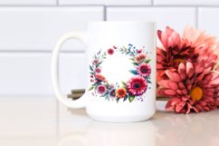 Vibrant Floral Frame with Gerbera, Transparent PNG Product Image 2