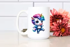 Modest Unicorn Dancing in Jeans PNG Product Image 2