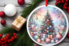 Round Christmas Ornament Sublimation|Clipart Product Image 2