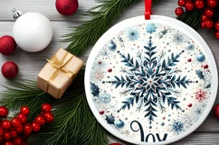 Round Christmas Ornament Sublimation|Clipart Product Image 2