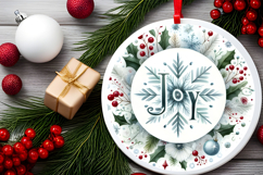 Round Christmass Ornament PNG Product Image 2