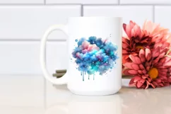 Colorful Blueis Watercolor Splash | Clipart Product Image 2