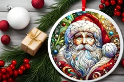 Round Christmas Ornament Sublimation|Clipart Product Image 1