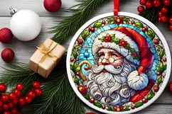 Round Christmas Ornament Sublimation|Clipart Product Image 1