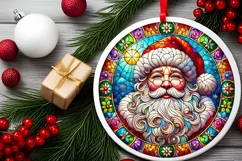 Round Christmas Ornament Sublimation|Clipart Product Image 1