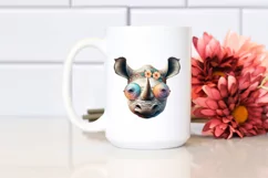 Funny Rhino Smiling Sunglasses | Sublimation | Clipart Product Image 2