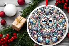 Round Christmas Ornament Sublimation|Clipart Product Image 2