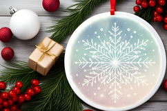 Round Christmass Ornament PNG Product Image 2