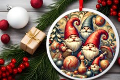 Round Christmas Ornament Sublimation|Clipart Product Image 2