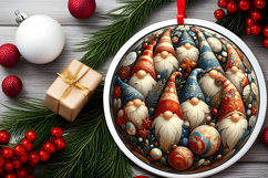 Round Christmass Ornament PNG Product Image 2
