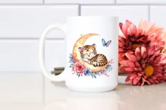 Colorful Baby Tiger Moon | Clipart Product Image 2