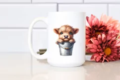 Cute Baby Highland Cow PNG Product Image 2