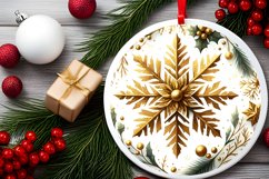 Round Christmas Ornament Sublimation|Clipart Product Image 2