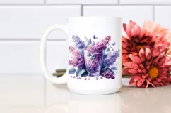 Watercolor Filled with Lilac | Sublimation | Clipart Product Image 2