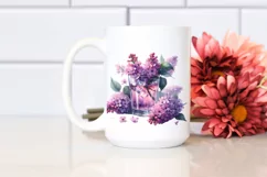 Watercolor Filled with Lilac | Sublimation | Clipart Product Image 2