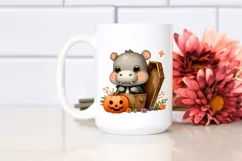 Cute Halloween Baby Hippo, Transparent PNG Product Image 2