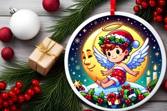 Round Christmas Ornament Sublimation|Clipart Product Image 2