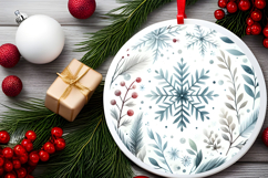 Round Christmass Ornament PNG Product Image 2