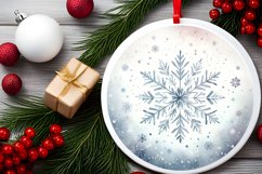 Round Christmas Ornament Sublimation|Clipart Product Image 2
