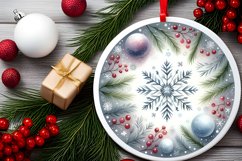 Round Christmas Ornament Sublimation|Clipart Product Image 2