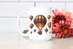 Vintage Rusty Hot Air Balloon Watercolor Product Image 2