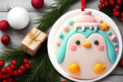 Round Christmass Ornament PNG Product Image 2