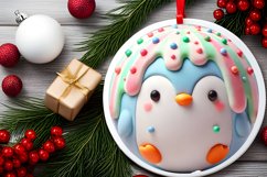 Round Christmas Ornament Sublimation|Clipart Product Image 2