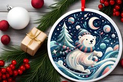 Round Christmas Ornament Sublimation|Clipart Product Image 2