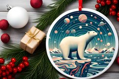 Round Christmas Ornament Sublimation|Clipart Product Image 2