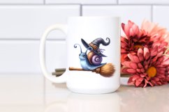 Funny Snail Witch Broom Clipart Product Image 2