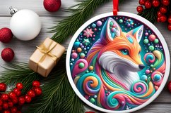 Round Christmas Ornament Sublimation|Clipart Product Image 2