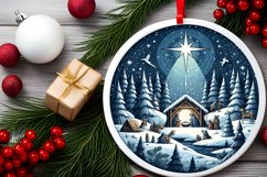 Round Christmas Ornament Sublimation|Clipart Product Image 2