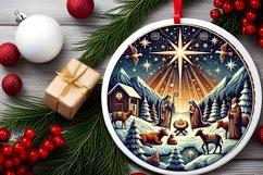 Round Christmas Ornament Sublimation|Clipart Product Image 2